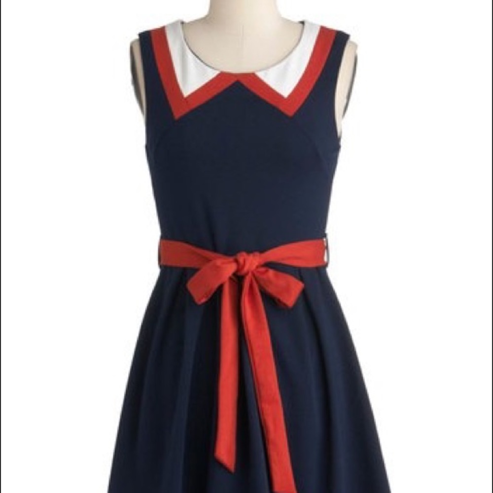 Red, White and Cute Dress from Modcloth